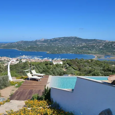 Villa Amaca Con Piscina A Sfioro Riscaldata E Vista Mozzafiato Sulla Costa Cannigione